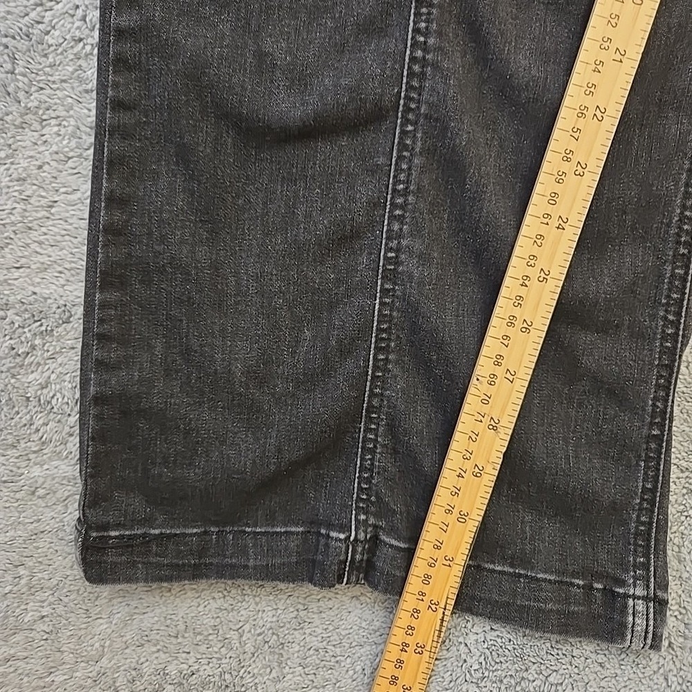 Altar'd State Nico Wide Leg Jeans 32 High Waist Pintuck Seam Acid Wash Black - Picture 5 of 11